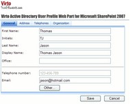 SharePoint Active Directory Web Part screenshot